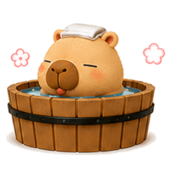 Capimaru the Capybara - Onsen Stickers