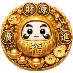 福福達摩祝福徽章