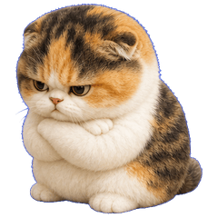 Calico Chubby Cat Charm(EN)