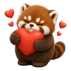 Chubby Red Panda Charm(No text)