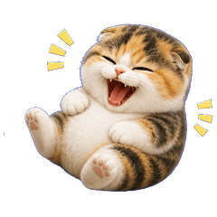 Calico Chubby Cat Charm(No text)