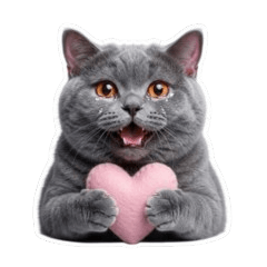 Fluffy British Shorthair Daily Greetings