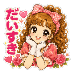 Retro Shoujo Girl Stickers