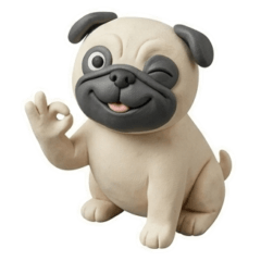 Funny Clay Pug