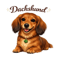 Lucky Dachshund Daily Stickers