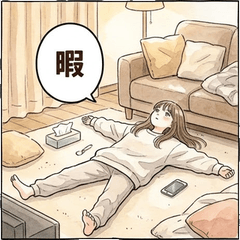 懶散女子：在家百態與日常對話