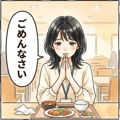 狼尾頭黑髮OL敬語美食與公司食堂
