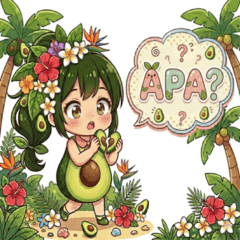 Avocado girl character