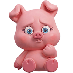 Pinky Piggy Emotions Stickers