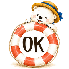 Enjoying Summer! Polar Bear Stickers