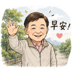 阿公說早安