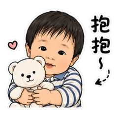 小Monday的日常對話｜日系手繪寶寶貼圖2