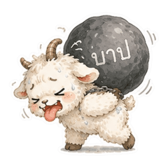 Fluffy Mountain Goat