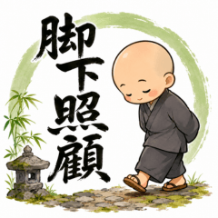 Buddhist Monk Phrases Stickers 5