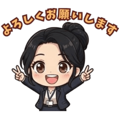 Cheerful girl sticker (vol.16) 0715