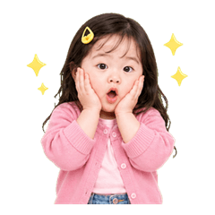 Pink Cardigan Playful Girl