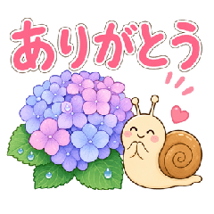 Everyday Snail and Hydrangea Stickers