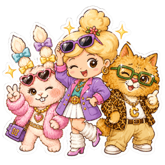 Retro 80s Japanese Slang Friends