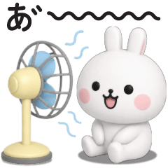 Cute rabbit stickers for summer [3D]