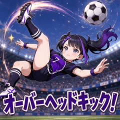 足球女孩觀戰應援貼圖2