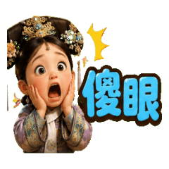 可愛清宮小娘娘台灣口頭禪日常貼圖