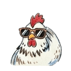 Chicken with a strong personality