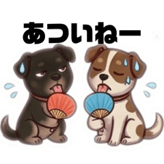 Mixed breed dogs Goma & Maro