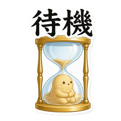 砂時計の中の砂キャラ