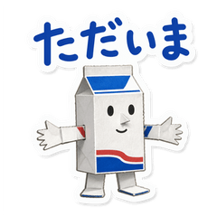 牛乳パック切り抜き謎キャラ