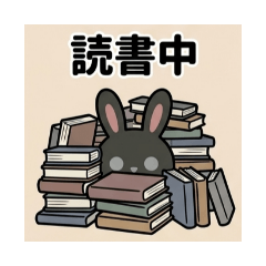 Book Lover Black Rabbit: Library Life