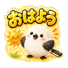 MaruShima Puffy Long-tailed Tit Stickers