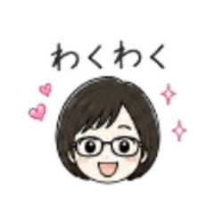 Glasses Girl Expressions 2