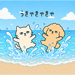 Low-Energy Summer Dog & Cat Stickers