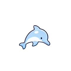 Healing Dolphin Stickers -aoi