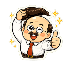 Toupee Guy: 24 Everyday Stickers