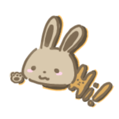 Cute and funny little bunny stickers