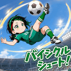 足球女孩觀戰應援貼圖1