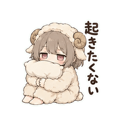 Sleepy Sheep Girl: Deadpan Stickers