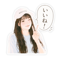 Watercolor Girl: Gentle Daily Stickers