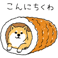 A doodling Shiba Inu who loves puns