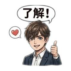 Handsome guy at work_Tanchoko Stamp Shop