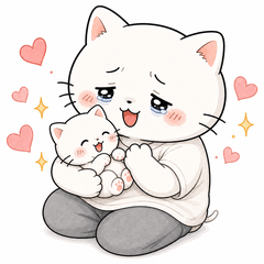 Burnout Parenting Cat