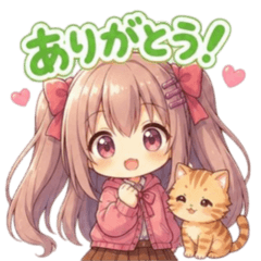 Twintail Girl, Cat-ear Shrine Maiden