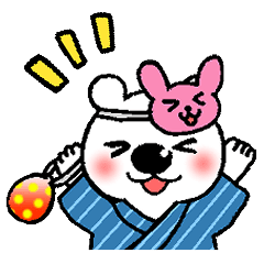 polar bear enjoy summer