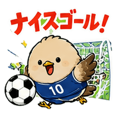 Cute Soccer Bird Stickers