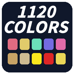 Designer Color Palette 1120 Colors HEX