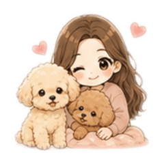 女孩的貴賓狗♡日常療癒貼圖1