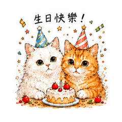 橘猫姆姆＆白貓啾啾