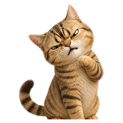 Sassy Tabby Cat Mood(No text)
