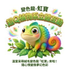 變色龍虹寶：超Q植物系立體互動貼圖